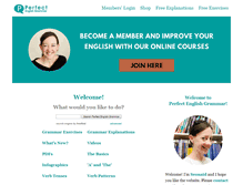 Tablet Screenshot of perfect-english-grammar.com